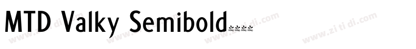 MTD Valky Semibold字体转换